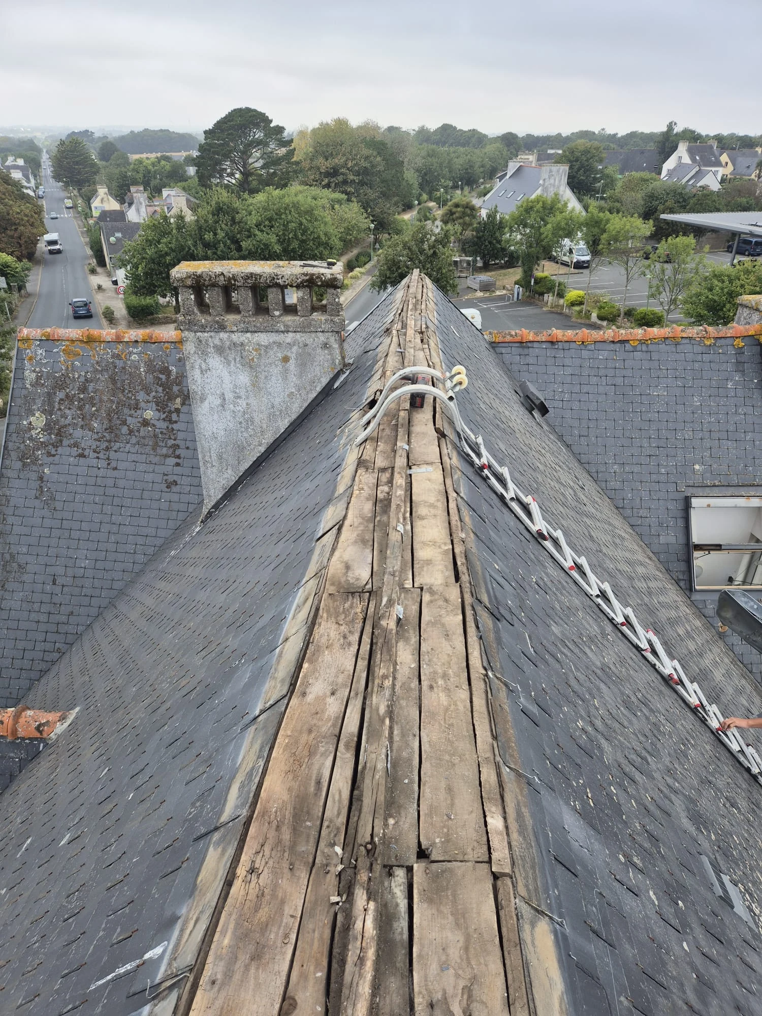 Faîtage avant rénovation